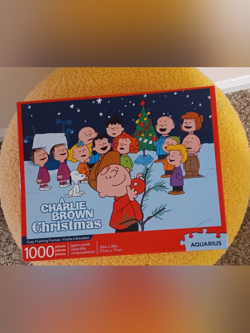 Aquarius Charlie Brown Christmas 1000-Piece Jigsaw Puzzle - Red/Blue